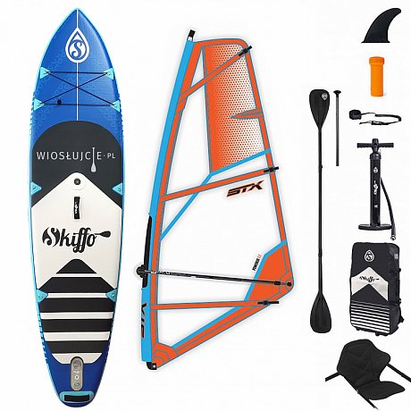 Komplet WindSUP SKIFFO SMU 10'4 COMBO + pędnik STX PowerKid lub MiniKid - pompowany paddleboard