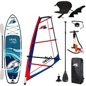 Zestaw windsurfingowy F2 WS CRUISE 11'5 WindSUP + pędnik F2 CHECKER RIG - pompowany paddleboard, windsurfing, kajak