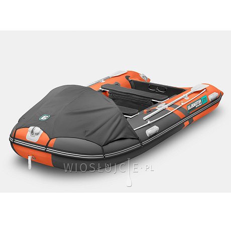 Ponton GLADIATOR ACTIVE C370AL orange dark gray - pompowana łódź z aluminiową podłogą