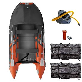 Ponton GLADIATOR ACTIVE C370AL orange dark gray - pompowana łódź z aluminiową podłogą
