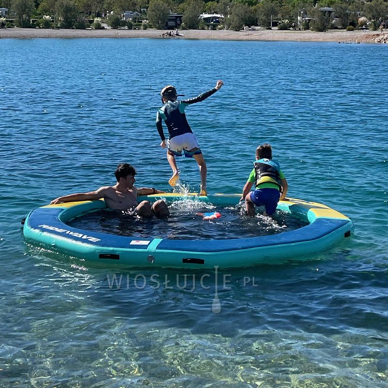 Nafukovací kruhový DOCK se síťovým středem na vodu, bazének na vodu