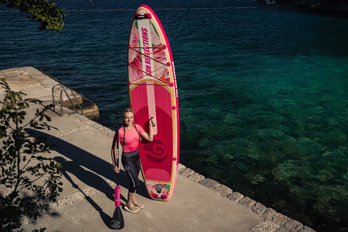 Dámský outfit 10 - růžová - paddleboard GLADIATOR PRO, lycra, žabky COOL