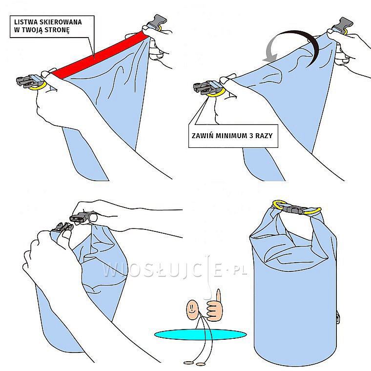 Jak zamknąć worek wodoszczelny