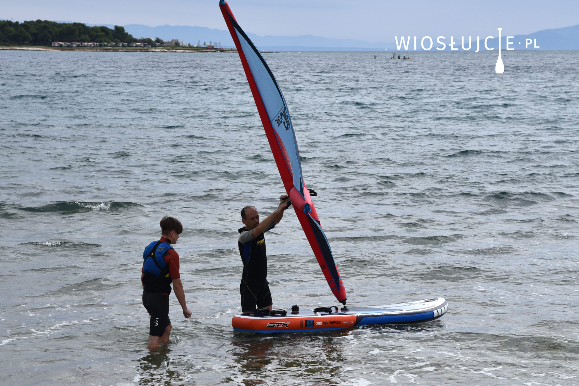 Pierwsze pływanie na desce SUP paddleboard