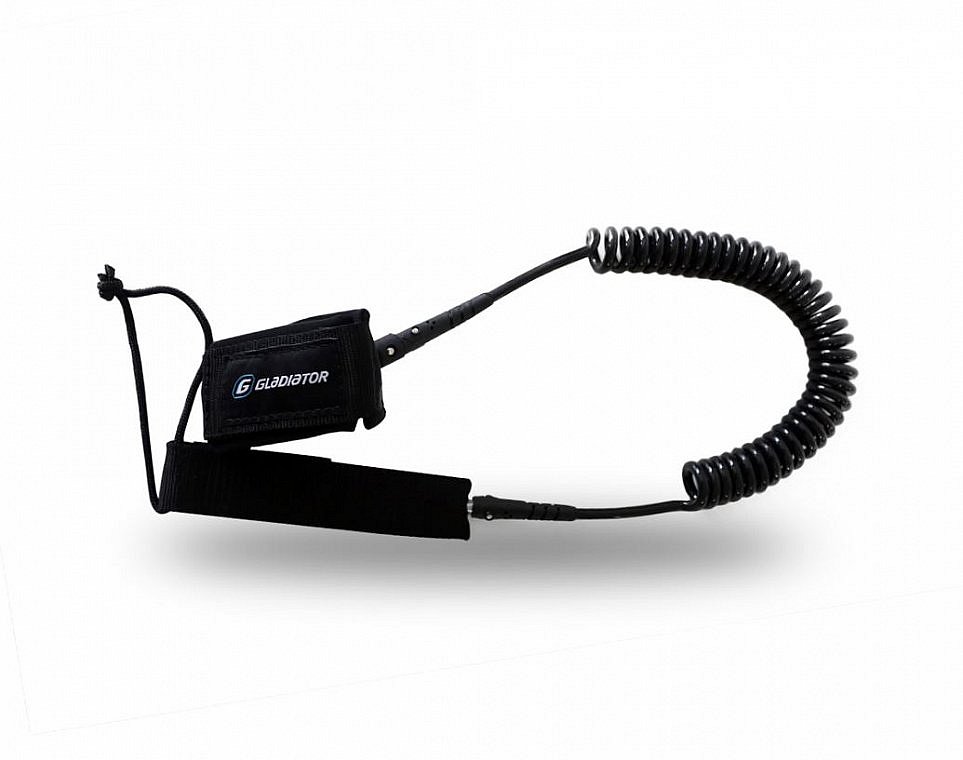 GLADIATOR Pro Coil Leash 10' czarny - linka bezpieczeństwa do