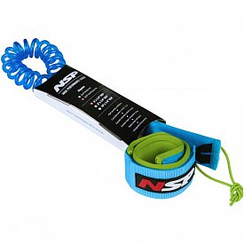 leash NSP Coiled 7mm 10'0 BLUE - linka bezpieczeństwa do desek SUP