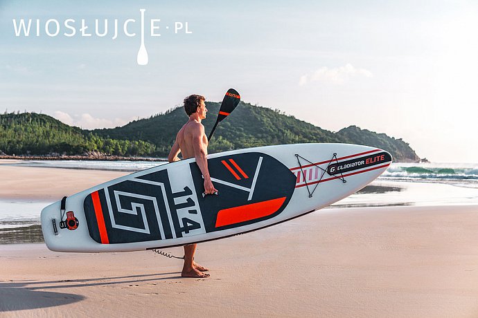 Deska SUP GLADIATOR ELITE 11'6 TOURING z wiosłem carbonowym - pompowany paddleboard S21 (592799)