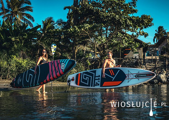 Deska SUP GLADIATOR ELITE 12'6 SPORT z wiosłem carbonowym - pompowany paddleboard S21 (592430)