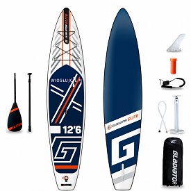 Deska SUP GLADIATOR ELITE 12'6T TOURING z wiosłem carbonowym - pompowany paddleboard S21 (592805)