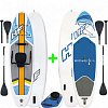 HYDRO FORCE Rodzinny zestaw pompowanych desek SUP OCEANA 19 COMBO + OCEANA 20 WHITE CAP COMBO