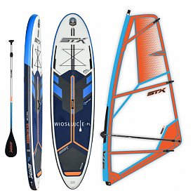 komplet windsurfingowy SUP STX WS Freeride 10'6 BLUE/ ORG (6372) WindSUP + pędnik STX PowerKid - zestaw deska SUP z pędnikiem