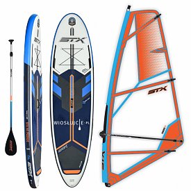 komplet windsurfingowy SUP STX WS Freeride 10'6 BLUE/ ORG (6372) WindSUP + pędnik STX PowerKid - zestaw deska SUP z pędnikiem