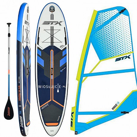 Deska SUP STX WS Freeride 10'6 WindSUP BLUE/ ORG (6372) + pędnik STX MiniKid - zestaw deska SUP z pędnikiem