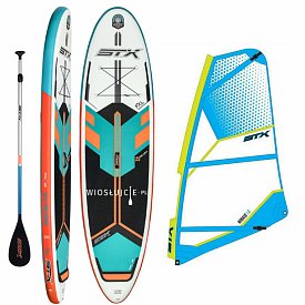 Deska SUP STX WS Freeride 10'6 WindSUP MINT/ ORG + pędnik STX MiniKid - zestaw deska SUP z pędnikiem