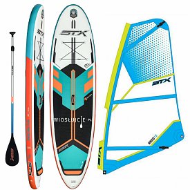 Deska SUP STX WS Freeride 10'6 WindSUP MINT/ ORG + pędnik STX MiniKid - zestaw deska SUP z pędnikiem
