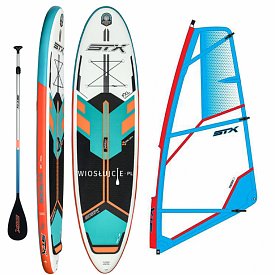 komplet windsurfingowy SUP STX WS Freeride 10'6 MINT/ ORG WindSUP + pędnik STX PowerKid - zestaw deska SUP z pędnikiem