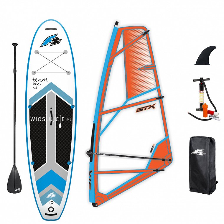 zestaw windsurfingowy SUP F2 WINDSURF TEAM 10'5 WindSUP + pędnik F2 CHECKER RIG - zestaw deska SUP z pędnikiem