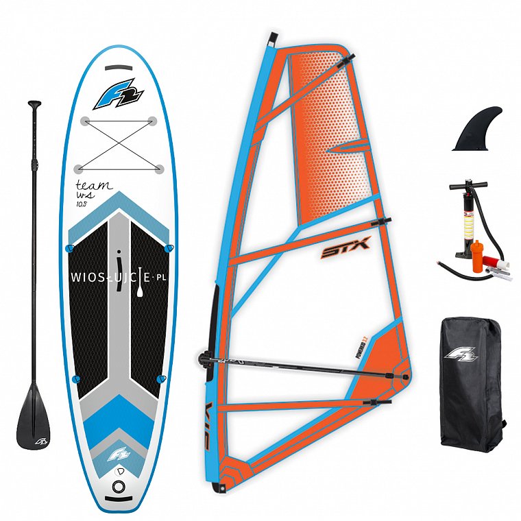 zestaw windsurfingowy SUP F2 WINDSURF TEAM 11'5 WindSUP + pędnik F2 CHECKER RIG - zestaw deska SUP z pędnikiem