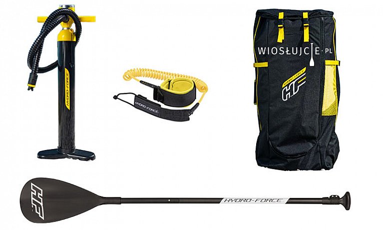 Deska SUP HYDRO FORCE FASTBLAST TECH 12'6 z wiosłem - pompowany paddleboard 2021