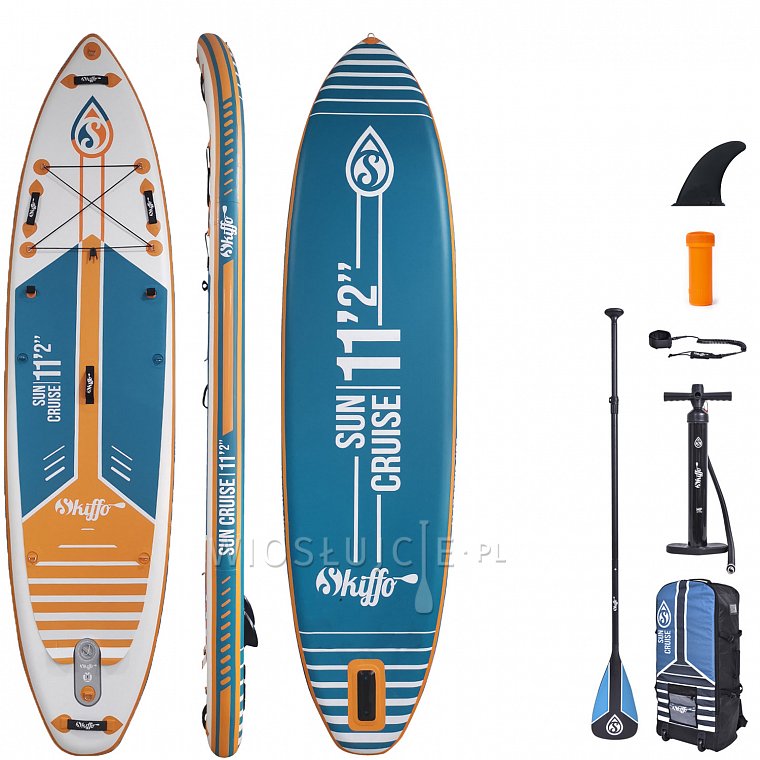 Deska SUP SKIFFO SUN CRUISE 11'2 z wiosłem - pompowany paddleboard