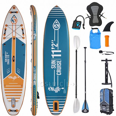 Deska SUP SKIFFO SUN CRUISE 11'2 z wiosłem - pompowany paddleboard