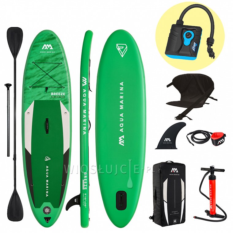 Deska SUP AQUA MARINA BREEZE 9'10 + pompka STAR6 za 1 PLN - zestaw 2022