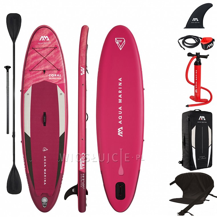 Deska SUP AQUA MARINA CORAL 10'2 zestaw