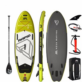 Deska SUP AQUA MARINA RAPID 9'6- pompowany paddleboard river - idealny do raftingu