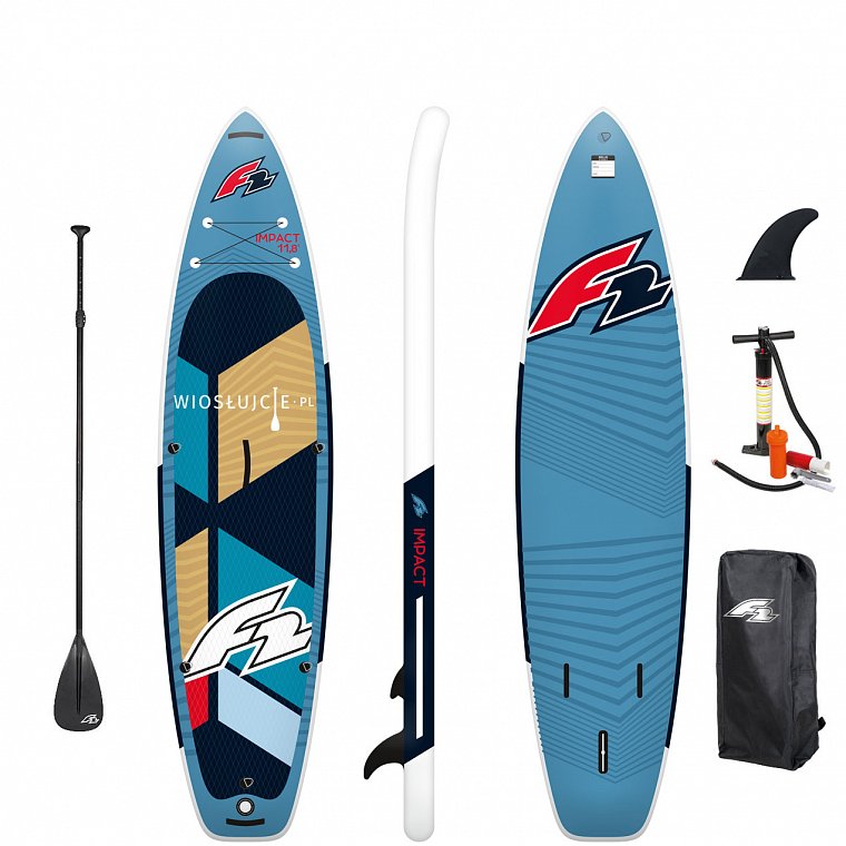 Deska SUP F2 IMPACT 10'8 TURQUISE z wiosłem - pompowany paddleboard