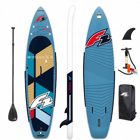 Deska SUP F2 IMPACT 11'8 TURQUISE z wiosłem - pompowany paddleboard