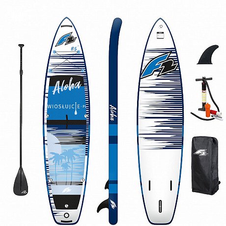 Deska SUP F2 ALOHA 11'4 BLUE z wiosłem - pompowany paddleboard