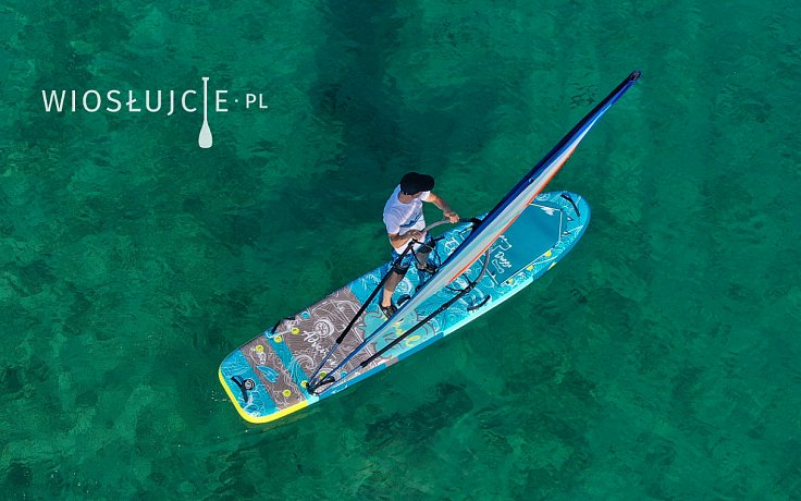 Deska SUP F2 TRAVEL WINDSURF 12'5 PETROL z wiosłem - pompowany paddleboard i windsurfing