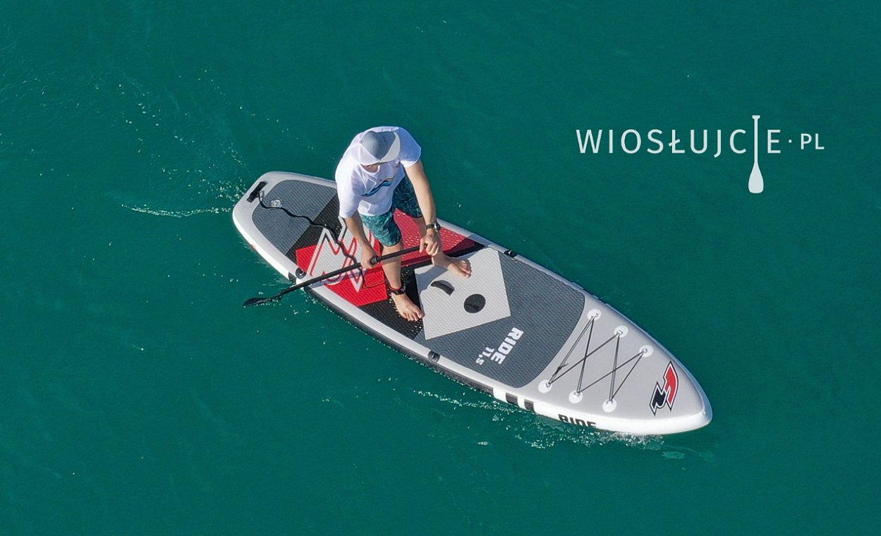 Deska SUP F2 RIDE WINDSURF 10'5 RED z wiosłem - pompowany paddleboard i windsurfing