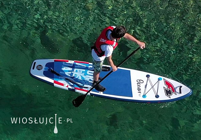 Deska SUP F2 OCEAN BOY 9'2 BLUE z wiosłem - pompowany paddleboard