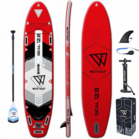 Deska SUP WATTSUP SEAL 12'8 z wiosłem – pompowany paddleboard
