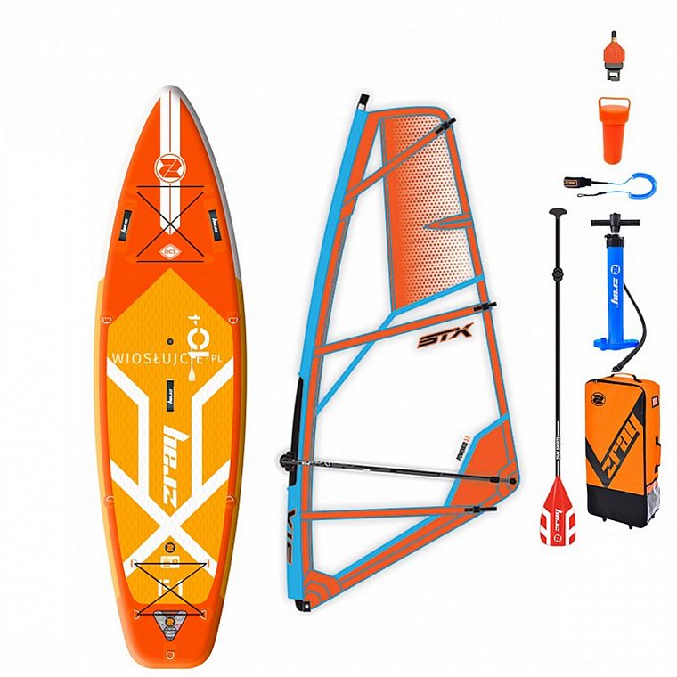 SUPER Zestaw WindSUP ZRAY F1 FURY 10'4 + pędnik STX PowerKID + COMBO - pompowany paddleboard, windsurfing i kajak