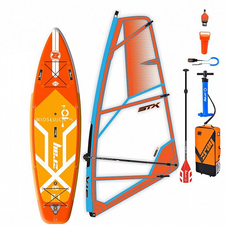 SUPER Zestaw WindSUP ZRAY F1 FURY 10'4 + pędnik STX PowerKID + COMBO - pompowany paddleboard, windsurfing i kajak