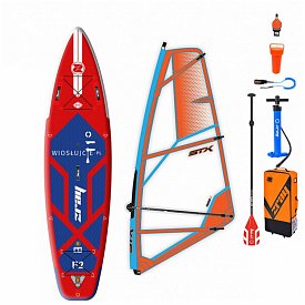 Zestaw WindSUP ZRAY F2 FURY PRO 11'0 + pędnik STX PowerKID - pompowany paddleboard, windsurfing