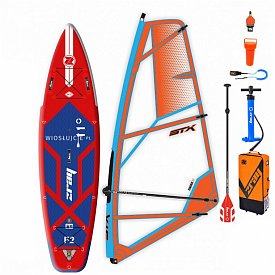 Zestaw WindSUP ZRAY F2 FURY PRO 11'0 + pędnik STX PowerKID - pompowany paddleboard, windsurfing