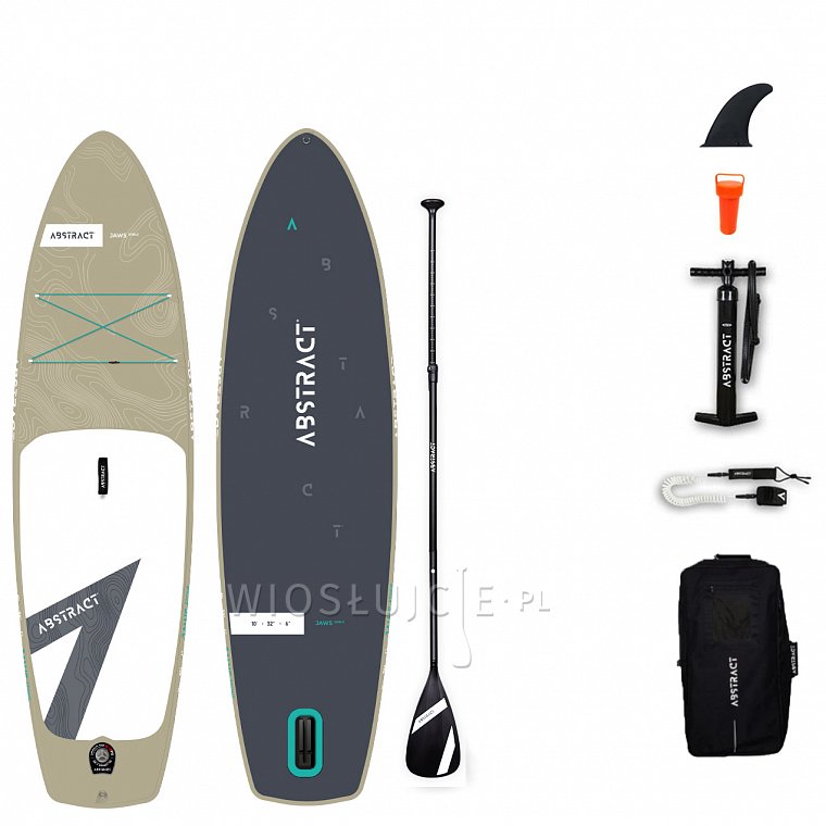 Deska SUP ABSTRACT JAWS SABLE 10'0 z wiosłem – pompowany paddleboard