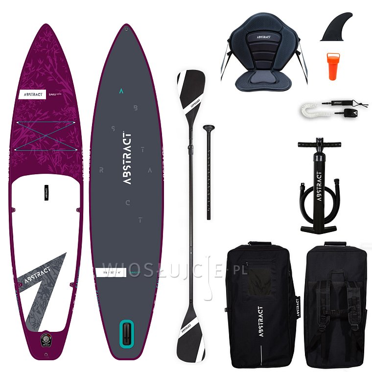 Deska SUP ABSTRACT SAKU 11'6 SAPHIR z wiosłem – pompowany paddleboard