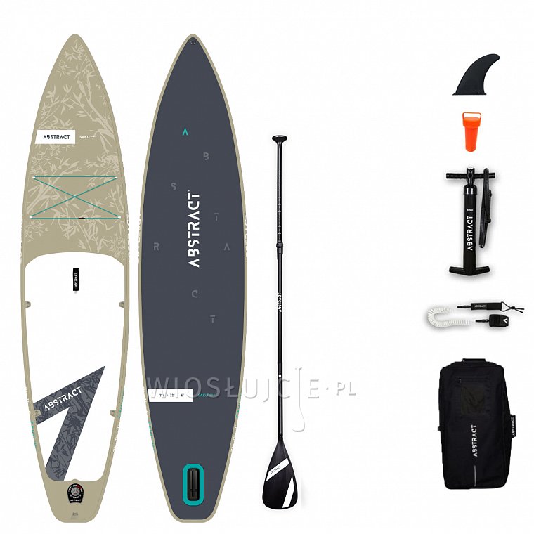 Deska SUP ABSTRACT SAKU 11'6 SABLE z wiosłem – pompowany paddleboard