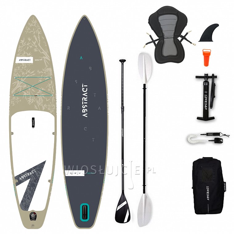 Deska SUP ABSTRACT SAKU 11'6 SABLE z wiosłem – pompowany paddleboard