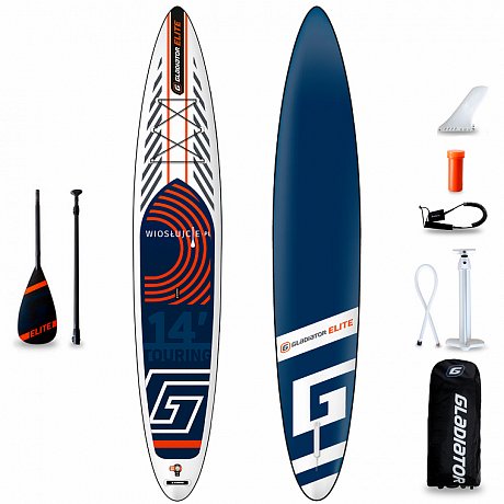 Deska SUP GLADIATOR ELITE 14'0 TOURING z wiosłem carbonowym - pompowany S21 (592836)