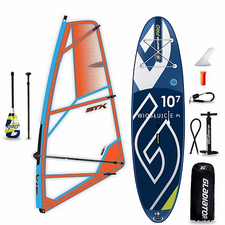Komplet WindSUP GLADIATOR PRO 10'7 WS + pędnik STX PowerKid - pompowany paddleboard