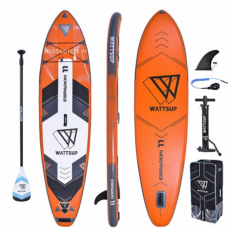 Deska SUP WATTSUP ESPADON 11'0 z wiosłem – zestaw: