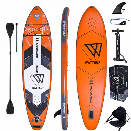 Deska SUP WATTSUP ESPADON 11'0 z wiosłem – zestaw: