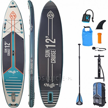 Deska SUP SKIFFO SUN CRUISE 12'0 z wiosłem - pompowany paddleboard