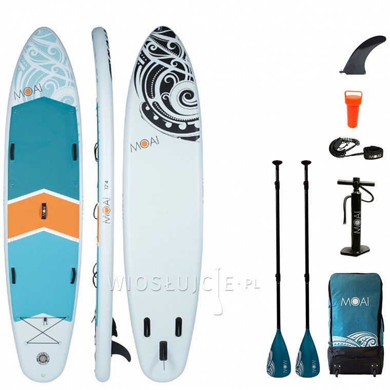 Deska SUP MOAI MULTIPERSON 12'4 - rodzinny paddleboard z wiosłami