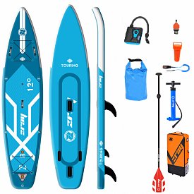 Deska WindSUP ZRAY F4 FURY EPIC 12'0 z wiosłem - pompowany paddleboard